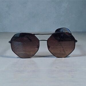 Jessica Simpson Hexagonal Black Sunglasses